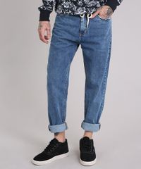 Calca-Jeans-Masculina-Baggy-com-Cordao-Azul-Medio-9166438-Azul_Medio_1