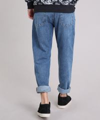 Calca-Jeans-Masculina-Baggy-com-Cordao-Azul-Medio-9166438-Azul_Medio_2