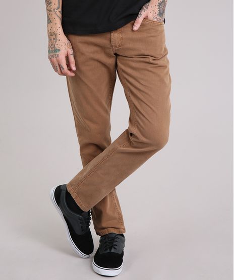 Calca-Masculina-Slim-em-Algodao---Sustentavel-Caramelo-9108165-Caramelo_1