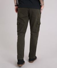 Calca-Masculina-Cargo-Slim-com-Bolsos-em-Algodao---Sustentavel-Verde-Militar-9108451-Verde_Militar_2