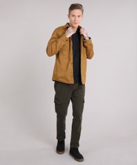 Calca-Masculina-Cargo-Slim-com-Bolsos-em-Algodao---Sustentavel-Verde-Militar-9108451-Verde_Militar_3