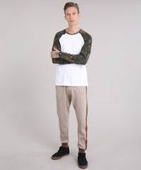 Calca-Masculina-Relaxed-em-Moletom-com-Recortes-Bege-8862141-Bege_3