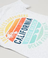 Camiseta-Infantil--Los-Angeles-Surfriders--Manga-Curta-Gola-Careca--Cinza-Mescla-Claro-9227986-Cinza_Mescla_Claro_3