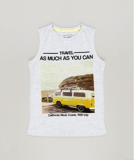 Regata-Infantil--Travel-As-Much-As-You-Can--Gola-Careca-Cinza-Mescla-Claro-9219910-Cinza_Mescla_Claro_1