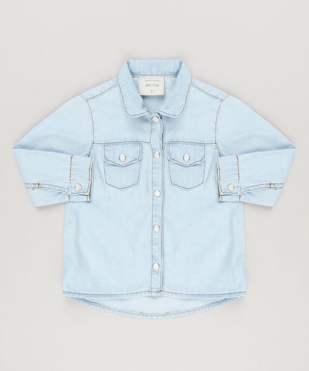 Camisa-Jeans-Infantil-com-Bolsos-Manga-Longa-Azul-Claro-9170300-Azul_Claro_1