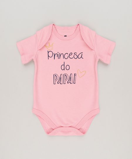 Body-Infantil--Princesa-do-Papai--Manga-Curta-Decote-Redondo-Rosa-9223027-Rosa_1