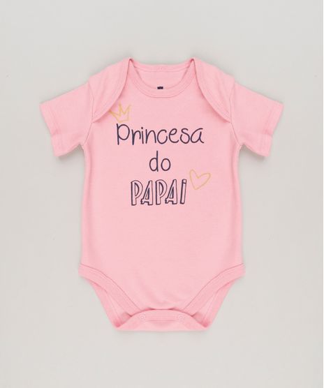 Body-Infantil--Princesa-do-Papai--Manga-Curta-Decote-Redondo-Rosa-9223027-Rosa_1
