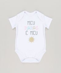 Body-Infantil--Meu-Papai-e-Meu-Sol--Manga-Curta-Decote-Redondo-Branco-9223025-Branco_1