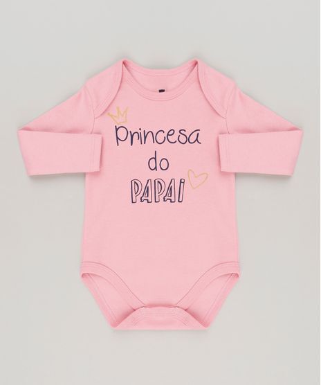 Body-Infantil--Princesa-do-Papai--Manga-Longa-Decote-Redondo-Rosa-9223031-Rosa_1