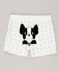 Short-Infantil-Cachorro-com-Estampa-de-Patinhas-e-Ossinhos-em-Algodao---Sustentavel-Off-White-8941308-Off_White_1