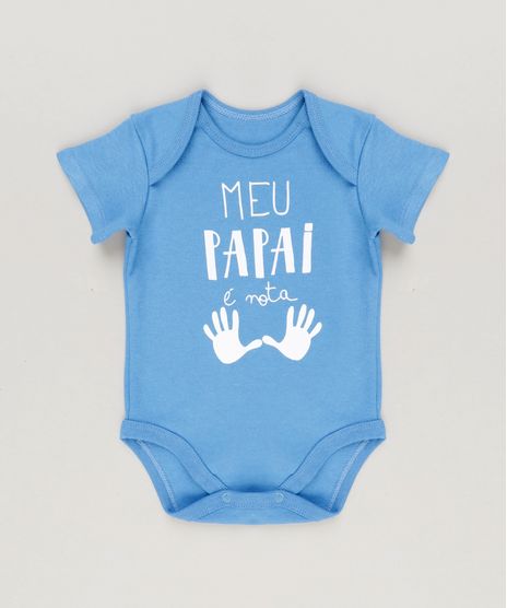 Body-Infantil--Meu-Papai-e-Nota-Dez--Manga-Curta-Decote-Redondo-Azul-9223028-Azul_1