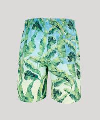 Bermuda-Masculina-Estampada-de-Folhagem-com-Bolsos-Verde-Claro-9134182-Verde_Claro_6