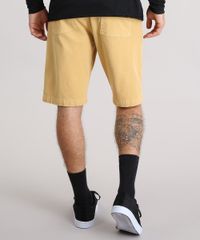 Bermuda-Masculina-Reta-Texturizada-com-Cordao-Amarela-9130180-Amarelo_2