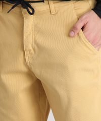 Bermuda-Masculina-Reta-Texturizada-com-Cordao-Amarela-9130180-Amarelo_4