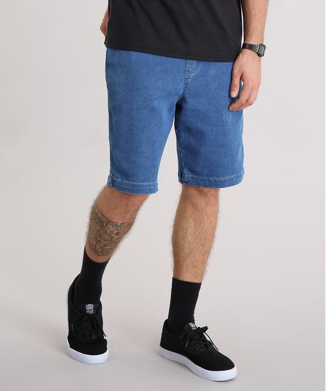 Bermuda-Jeans-Masculina-com-Cordao-e-Bolsos-Azul-Escuro-9140301-Azul_Escuro_1