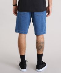 Bermuda-Jeans-Masculina-com-Cordao-e-Bolsos-Azul-Escuro-9140301-Azul_Escuro_2