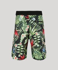 Bermuda-Surf-Masculina-Estampada-de-Folhagem-Preta-9158511-Preto_6