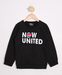 Moletom Now United Infantil Preto