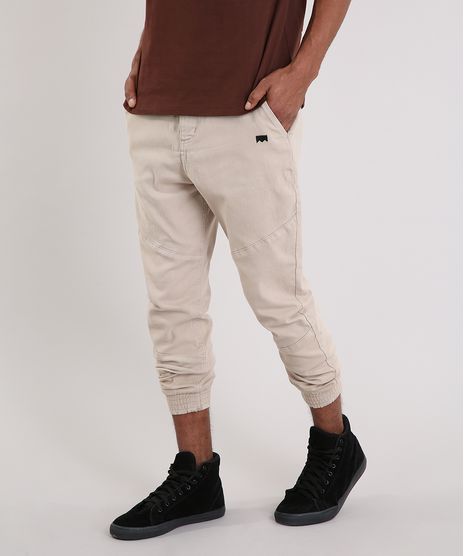 Calca-de-Sarja-Masculina-LAB-Slim-Jogger-Kaki-9203957-Kaki_1