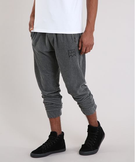 Calca-Masculina-Jogger-LAB-em-Veludo-Cotele-Cinza-Mescla-Escuro-9216982-Cinza_Mescla_Escuro_1
