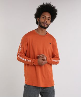 Camiseta-Masculina-LAB-Emicida-Manga-Longa-Gola-Careca-Laranja-Escuro-9170179-Laranja_Escuro_1