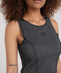 Regata-Feminina-Cropped-LAB-Dupla-Face-com-Ziper-Cinza-Mescla-Escuro-9254376-Cinza_Mescla_Escuro_4