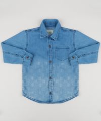 Camisa-Jeans-Infantil-Manga-Longa-com-Bolso-Azul-Medio-9180389-Azul_Medio_1