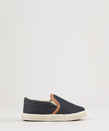 Tenis-Infantil-Slip-On-em-Jeans-Azul-Escuro-8048667-Azul_Escuro_1 Tenis-Infantil-Slip-On-em-Jeans-Azul-Escuro-8048667-Azul_Escuro_1