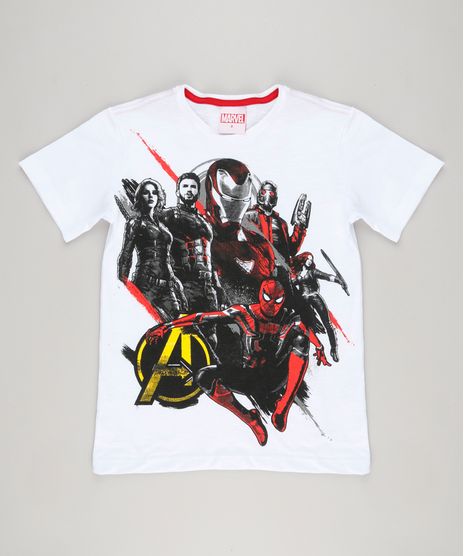 Camiseta-Infantil-Os-Vingadores-Guerra-Infinita-Manga-Curta-Gola-Careca-Off-White-9130812-Off_White_1