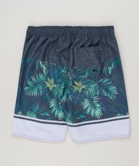 Bermuda-Surf-Infantil-com-Estampa-de-Folhagens-e-Cordao-Azul-9231758-Azul_2