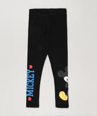Calca-Legging-Infantil-Mickey-em-Algodao---Sustentavel-Preta-9231831-Preto_1