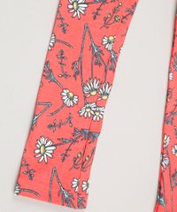 Calca-Legging-Infantil-Estampada-Floral-em-Algodao---Sustentavel-Coral-9222731-Coral_3