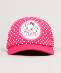 Bone-Infantil-Marie-Estampado-de-Poa-Aba-Curva-Rosa-Escuro-9238687-Rosa_Escuro_1