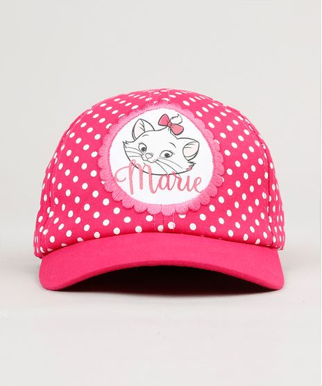 Bone-Infantil-Marie-Estampado-de-Poa-Aba-Curva-Rosa-Escuro-9238687-Rosa_Escuro_1