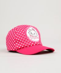 Bone-Infantil-Marie-Estampado-de-Poa-Aba-Curva-Rosa-Escuro-9238687-Rosa_Escuro_2
