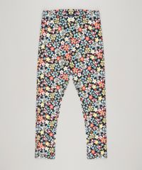 Calca-Legging-Infantil-Estampada-Floral-em-Algodao---Sustentavel-Azul-Marinho-9222730-Azul_Marinho_1