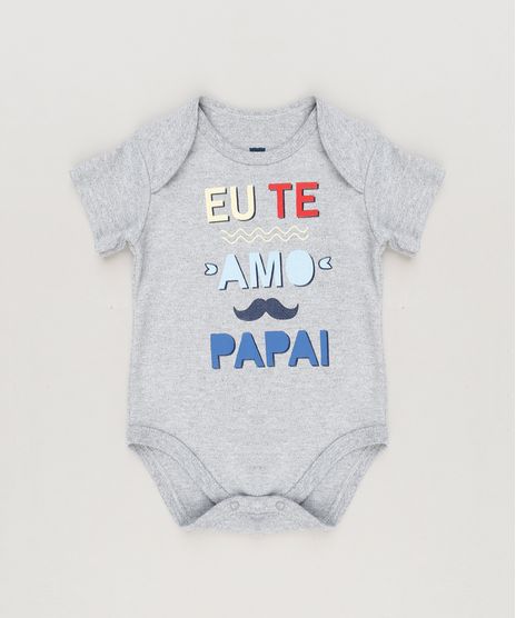 Body-Infantil--Eu-Te-Amo-Papai--Manga-Curta-Gola-Careca-Cinza-Mescla-9223026-Cinza_Mescla_1