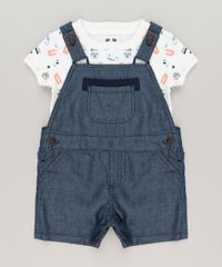 Conjunto-Infantil-de-Body-Estampado-Manga-Curta-Off-White---Jardineira-Jeans-em-Algodao---Sustentavel-Azul-Escuro-8986212-Azul_Escuro_1
