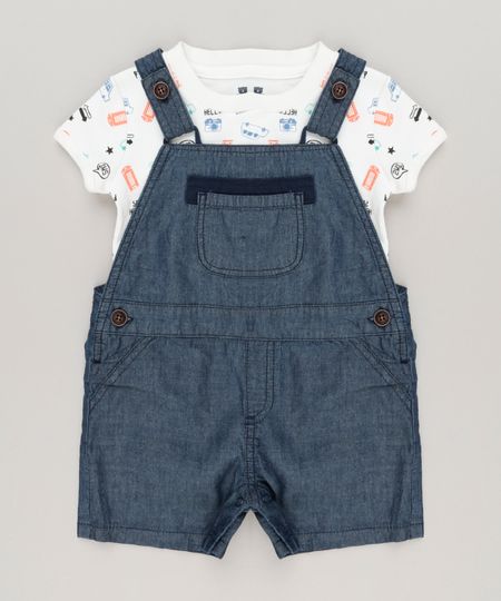 Conjunto-Infantil-de-Body-Estampado-Manga-Curta-Off-White---Jardineira-Jeans-em-Algodao---Sustentavel-Azul-Escuro-8986212-Azul_Escuro_1