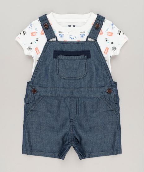 Conjunto-Infantil-de-Body-Estampado-Manga-Curta-Off-White---Jardineira-Jeans-em-Algodao---Sustentavel-Azul-Escuro-8986212-Azul_Escuro_1