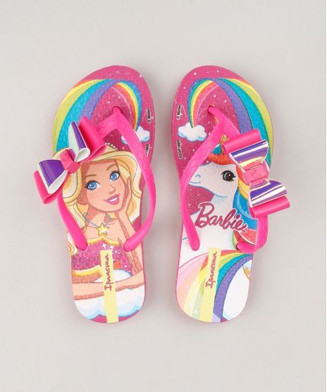 Chinelo-Infantil-Ipanema-Estampado-Barbie-e-Unicornio-com-Laco-Rosa-9232465-Rosa_1