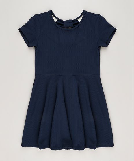 Vestido-Infantil-em-Jacquard-com-Recorte-Manga-Curta-Azul-Marinho-9225846-Azul_Marinho_1