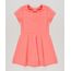 Vestido-Infantil-em-Jacquard-com-Recorte-Manga-Curta-Coral-9225852-Coral_1