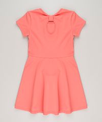 Vestido-Infantil-em-Jacquard-com-Recorte-Manga-Curta-Coral-9225852-Coral_2
