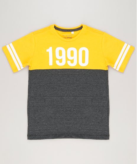 Camiseta-Infantil-com-Recorte-Manga-Curta-Gola-Careca-Amarela-9227220-Amarelo_1