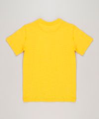 Camiseta-Infantil--Skateboard--Manga-Curta-Gola-Careca-em-Algodao---Sustentavel-Amarela-9227521-Amarelo_2