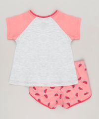 Pijama-Infantil-Minnie-com-Glitter-Manga-Curta-Cinza-Mescla-Claro-9223739-Cinza_Mescla_Claro_2
