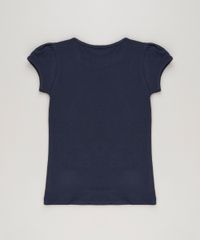 Blusa-Infantil-Unicornio-com-Glitter-Manga-Curta-Decote-Redondo-em-Algodao---Sustentavel-Azul-Marinho-9107643-Azul_Marinho_2
