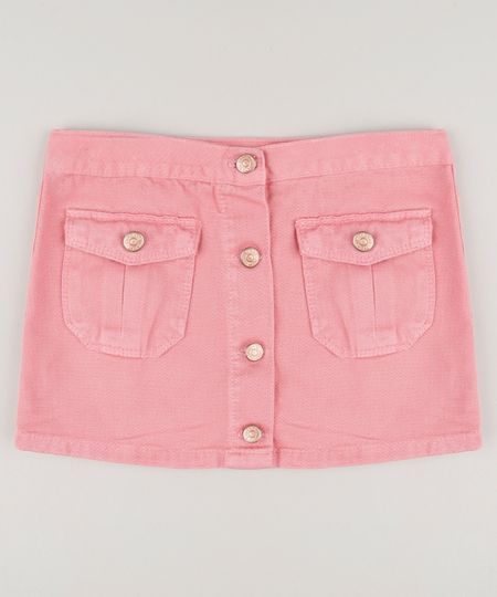Saia-Color-Infantil-com-Bolsos-e-Botoes-Rosa-9243620-Rosa_1