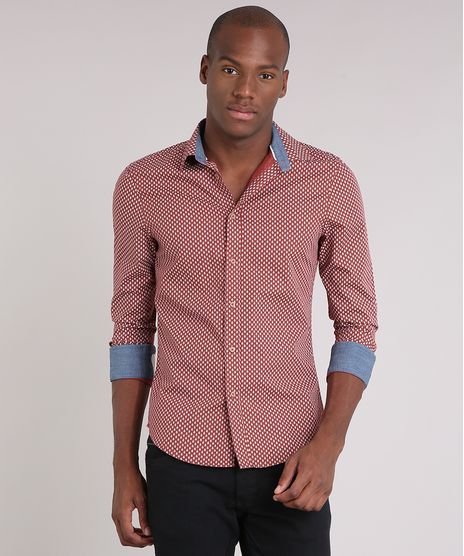 Camisa-Masculina-Slim-Estampada-Manga-Longa-Laranja-Escuro-9049894-Laranja_Escuro_1
